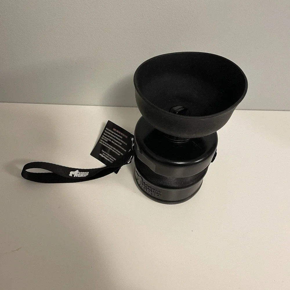 Gorilla Grip Pet Black Water Bottle Small‎ Hiking Walks